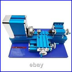 100-240V All-metal Miniature Lathe for Woodwork, Soft Metals, Plexiglass, Plastic