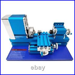 100-240V All-metal Miniature Lathe for Woodwork, Soft Metals, Plexiglass, Plastic