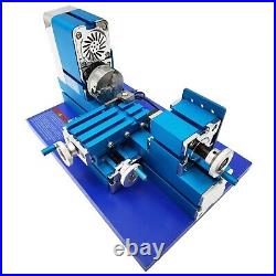 100-240V All-metal Miniature Lathe for Woodwork, Soft Metals, Plexiglass, Plastic