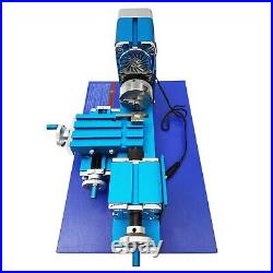 100-240V All-metal Miniature Lathe for Woodwork, Soft Metals, Plexiglass, Plastic