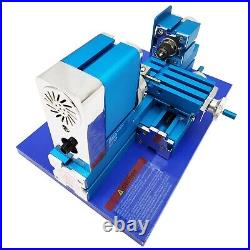 100-240V All-metal Miniature Lathe for Woodwork, Soft Metals, Plexiglass, Plastic