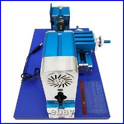 100-240V All-metal Miniature Lathe for Woodwork, Soft Metals, Plexiglass, Plastic