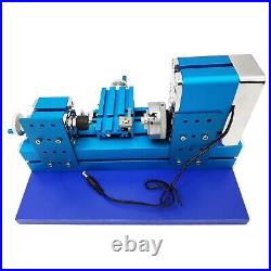 100-240V All-metal Miniature Lathe for Woodwork, Soft Metals, Plexiglass, Plastic