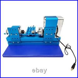 100-240V All-metal Miniature Lathe for Woodwork, Soft Metals, Plexiglass, Plastic