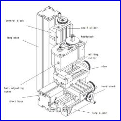 100-240V Mini Benchtop Metal Drilling & Milling Machine Wood Lathe DIY Tool