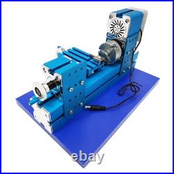 100-240V Mini Metal Lathe Machine for Woodwork, Soft Metals, Plexiglass, Plastic