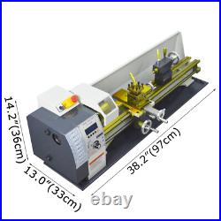 1100W Electronic Pulse Precision Metal Wood Bench Lathe 824 Mini Lathe MT5