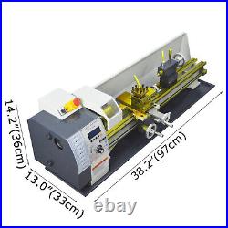 1100W Electronic Pulse Precision Metal Wood Bench Lathe 824 Mini Lathe MT5