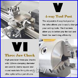 1100W Electronic Pulse Precision Metal Wood Bench Lathe 824 Mini Lathe MT5