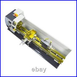 1100W Table Precision Metal Lathe Electric Pulse Mini Lathe 0.01-0.4mm Auto Feed