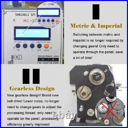 110V 1100W RC-210E Metric/Imperial Thread Lathe Precision Metal Bench Lathe