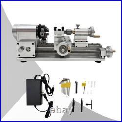110V 80W DIY Mini Lathe Multifunctional Home Woodworking Lathe 2000-6000RPM
