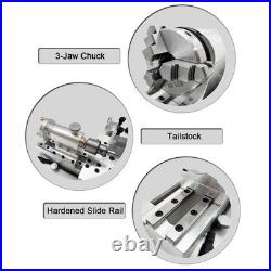 110V 80W DIY Mini Lathe Multifunctional Home Woodworking Lathe 2000-6000RPM