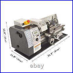 110V 900W Mini Metal Lathe Bench Metric Precision Metalworking Machine WM210V