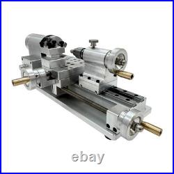 110V DIY Mini Metal Lathe 2000-6000RPM 80W Brushed Motor Post for Home Woodwork