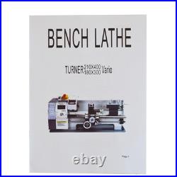 110V Precision Mini Metal Bench Lathe WM180V Variable Speed Lathe 600W