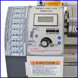 110V WM210V Metric Precision Metal Bench Lathe 900W Brushless Mini Metal Lathe