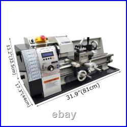 110V X-axis Auto Feed Precision Metal Lathe Mini Lathe MT5 RC-210E Bench Lathe