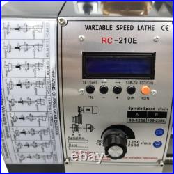 110V X-axis Auto Feed Precision Metal Lathe Mini Lathe MT5 RC-210E Bench Lathe