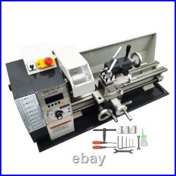 110V X-axis Auto Feed Precision Metal Lathe Mini Lathe MT5 RC-210E Bench Lathe