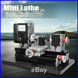 12000rpm/min 60W High Power Mini Steel Woodworking Metal Lathe Machine Set lsy
