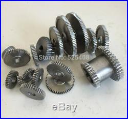 17Pcs/Set Mechanical Mini Lathe Gears, Metal Cutting Machine Gears, Lathe Gears