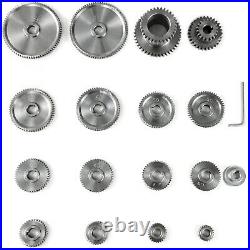 17Pcs/Set Mini Lathe Gears, Metal Cutting Machine Gears, Lathe Gears P4M8