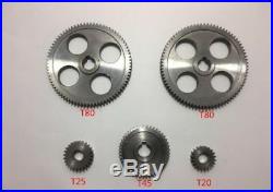18pcs set mini lathe gears, Metal Cutting Machine gears, lathe gears
