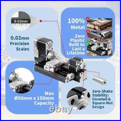 20,000 RPM DIY Mini Lathe Safe, All-Metal, with Cooling Fan for Wood & Metals