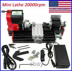 20000rpm Mini Lathe for Wood Plastic Soft Metals Carving Milling Engraving