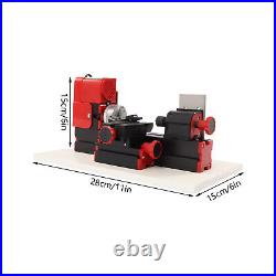 20mm Multifunction Miniature Metal Motorized DIY Mini Lathe Machine 12000Min Red