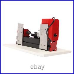 20mm Multifunction Miniature Metal Motorized DIY Mini Lathe Machine 12000Min Red