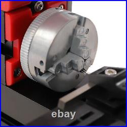 21W Multifunction Miniature Metal Motorized DIY Mini Lathe Machine 12000Min Red