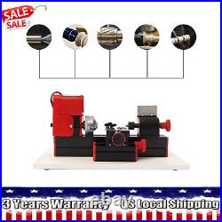 24W 12000rev/min Multifunction Metal Motorized Mini Lathe Machine DIY Tool Black