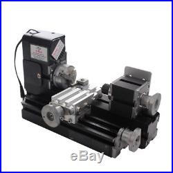 24W Mini Metal Motorized Lathe Machine Woodworking DIY Power Tool Model Making