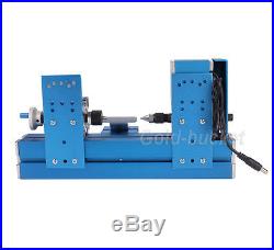 24W Mini Metal Wood-turning Lathe DIY Model Tool Woodworking Power Tool Machine