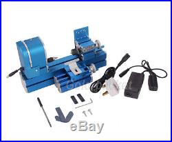 24W Mini Metal Wood-turning Lathe DIY Model Tool Woodworking Power Tool Machine