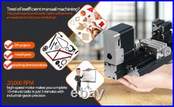 36W 20,000RPM mini All-metal Didactical lathe machine for woodworking, hobbyists