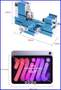 36W 20000RPM Upgraded Mini Metal Lathe Machine Motorized Metalworking DIY Tool