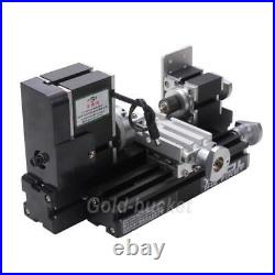 36W Mini Metal Lathe Woodworking Aluminum DIY Tooling ModelMaking Student Hobby