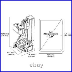 36W Mini Milling Machine DIY Woodworking Soft Metal Lathe Hobby Processing Tools