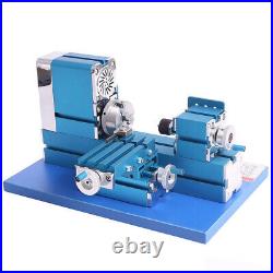 36W Mini Motorized Lathe Machine Metal Woodworking Hobby Teaching DIY Tools