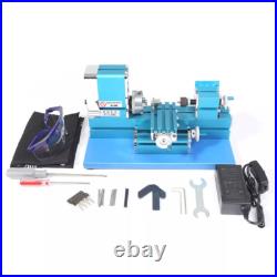 36W Mini Motorized Lathe Machine Metal Woodworking Hobby Teaching DIY Tools