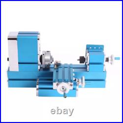 36W Mini Motorized Lathe Machine Metal Woodworking Hobby Teaching DIY Tools