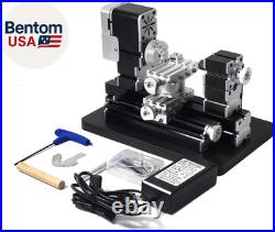 4-Axis All-Metal Micro Lathe, High-Power 60W Mini Lathe for Metalworking Gold
