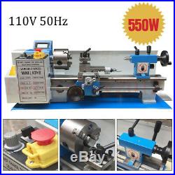 550W 110V Mini Metal Lathe Jade Thread Variable Speed Processing Chuck 7 x 14