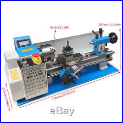 550W 110V Mini Metal Lathe Jade Thread Variable Speed Processing Chuck 7 x 14