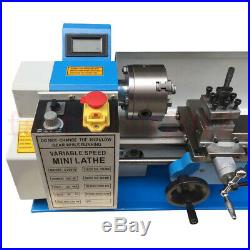 550W 110V Mini Metal Lathe Jade Thread Variable Speed Processing Chuck 7 x 14