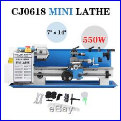 550W 2500rmp High Precision Mini Metal Milling Lathe with Variable Speed 7x14