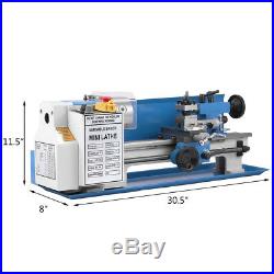 550W 2500rmp High Precision Mini Metal Milling Lathe with Variable Speed 7x14